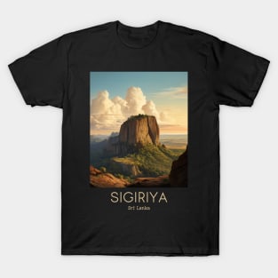 A Vintage Travel Illustration of Sigiriya - Sri Lanka T-Shirt